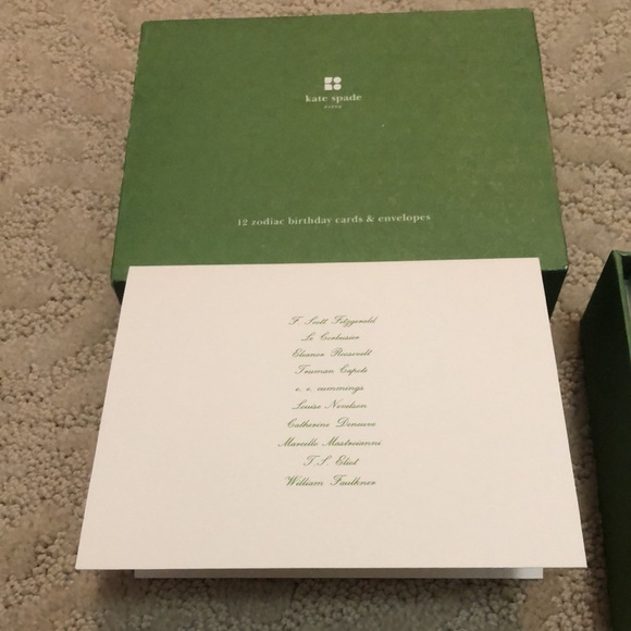 NIB Kate Spade Zodiac Birthday Cards/Envelopes - Picture 4 of 7